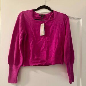 NWT Banana Republic Dark Magenta Square Neck Sweater